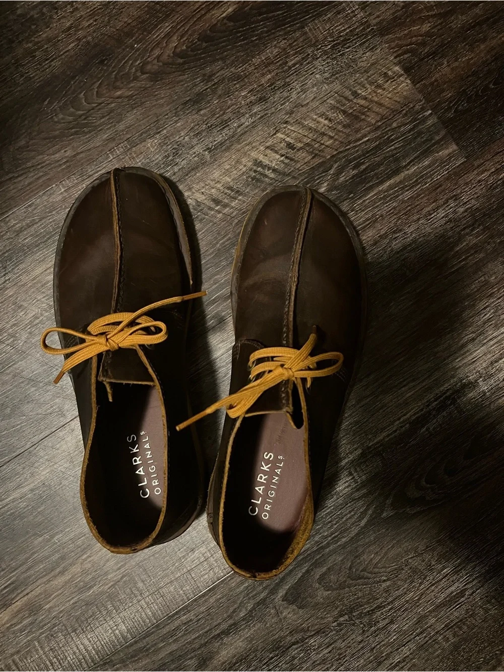 Clarks Dark Brown Leather Chukka Boots with Crepe Sole